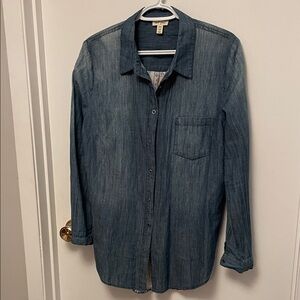 Tribal Jeans Chambray & Multicolour Shirt Size Medium